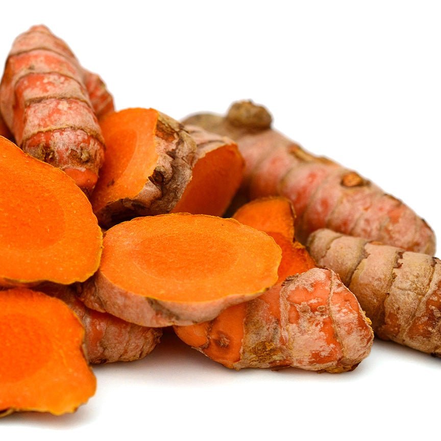 Củ nghệ tươi cắt lát, ruột vàng cam